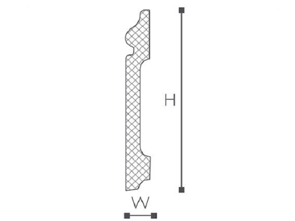 Плинтус напольный NMC Wallstyl FO1 120х15х2000 мм