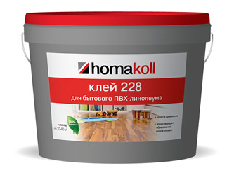 Клей для бытового ПВХ - линолеума Homakoll 228 4 кг.