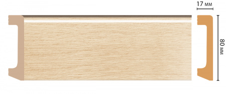 Плинтус напольный Decomaster D235-71 ДМ 80х17х2400 мм