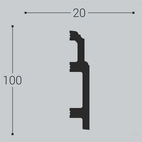 Плинтус напольный Bello Deco П10 100х20х2000 мм