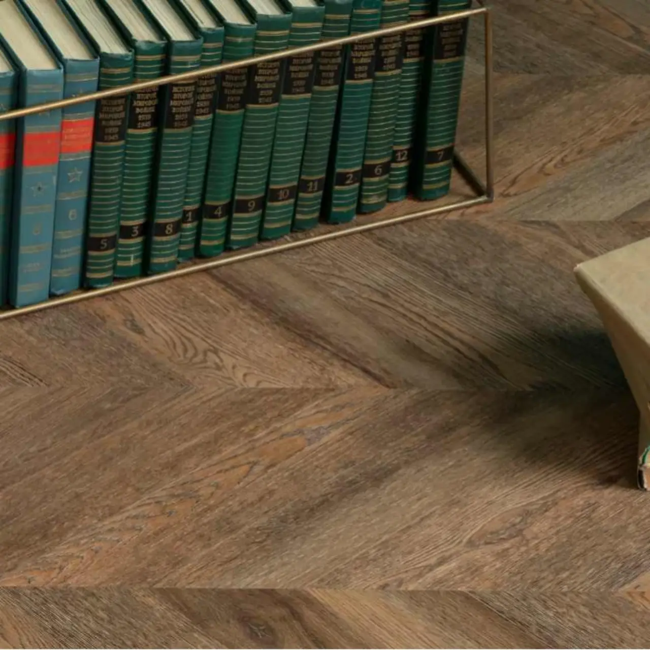 Кварцвинил Vinilam Parquet Chevron Glue RI153610CL4 Шеврон Нормандия