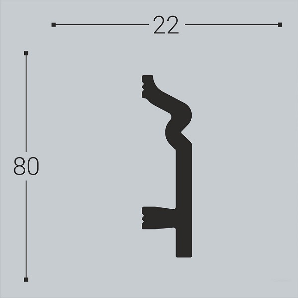 Плинтус напольный Bello Deco П2 80х22х2000 мм