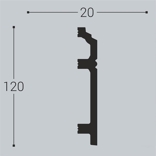 Плинтус напольный Bello Deco П12 120х20х2000 мм