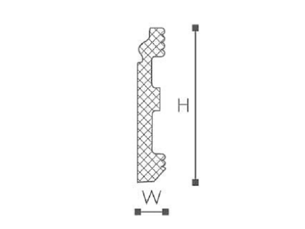 Плинтус напольный NMC Wallstyl FB1 60х13х2000 мм