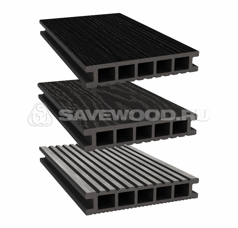 Террасная доска Savewood Ornus Черный
