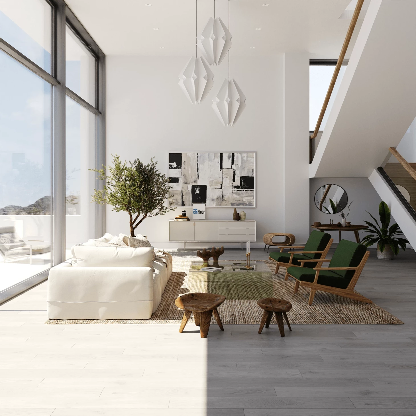Кварцвинил CM Floor ScandiWood 01 Дуб Серый