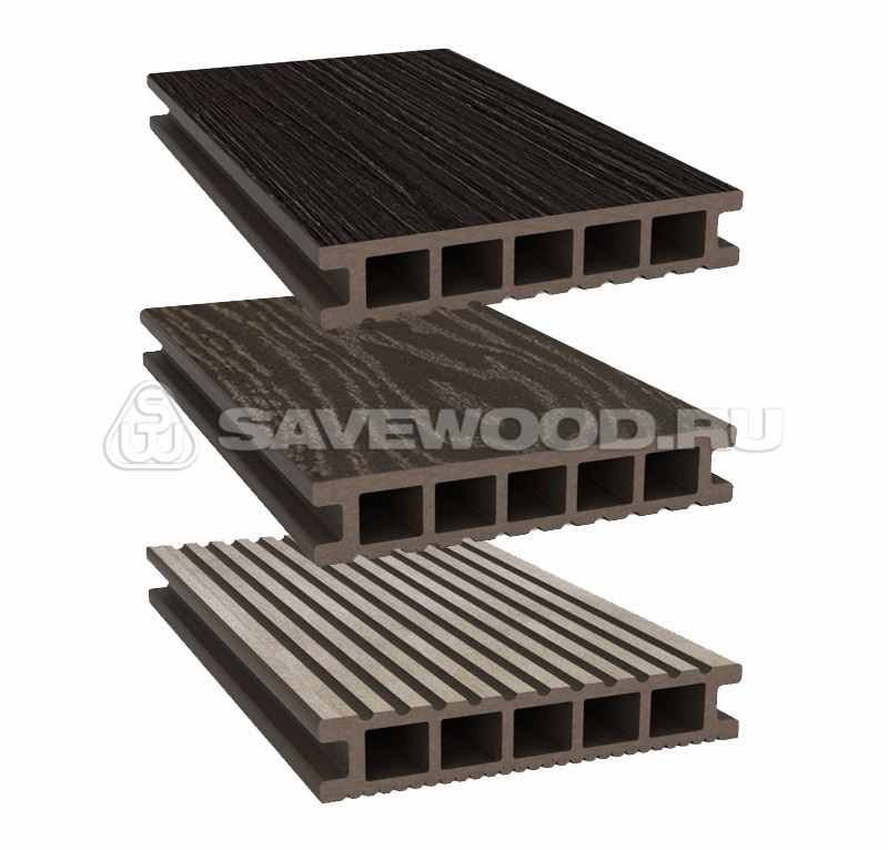 Террасная доска Savewood Ornus Темно - коричневый