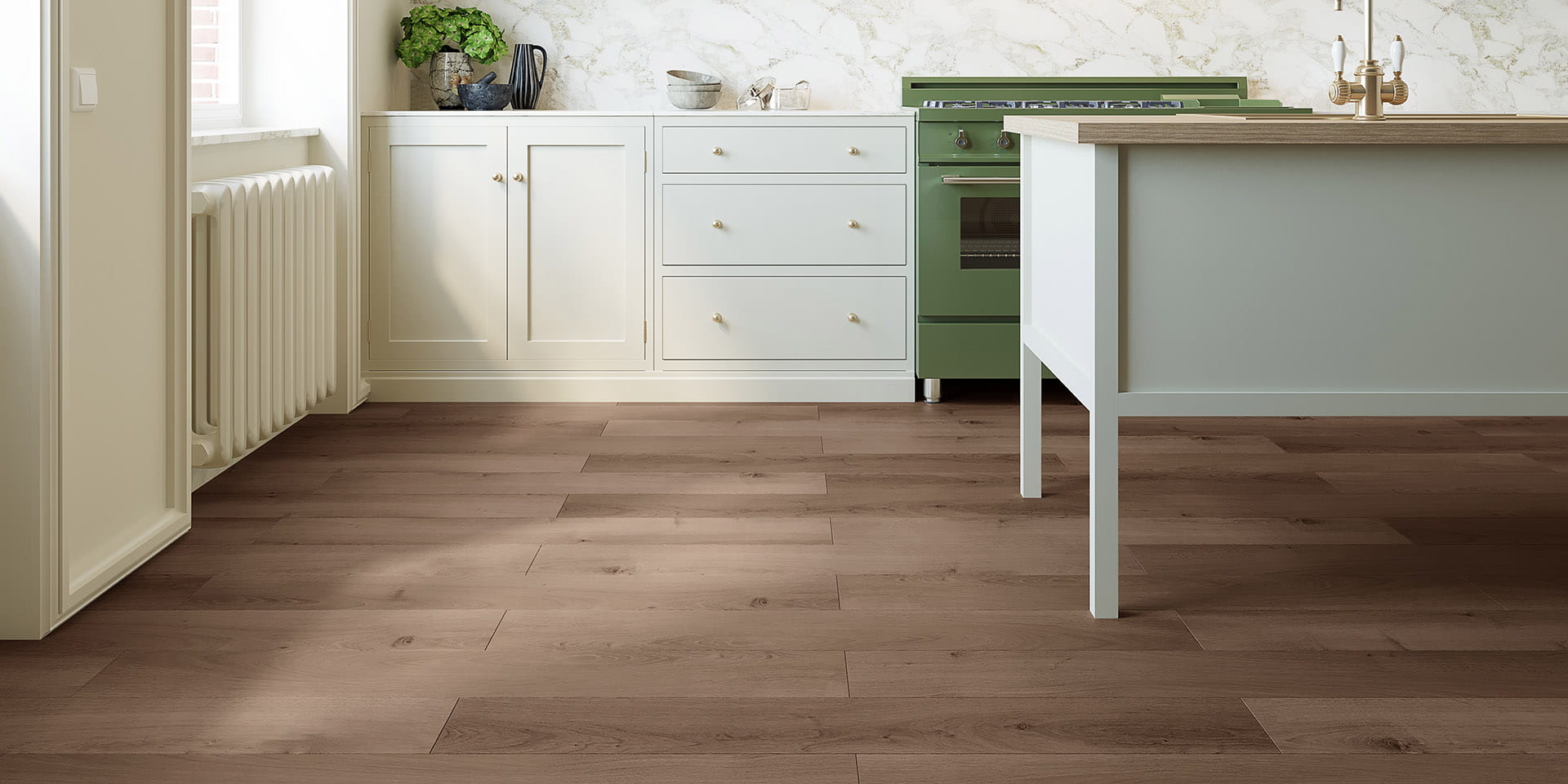 Кварцвинил Invictus Maximus Click Plank Highland Oak - Chocolate