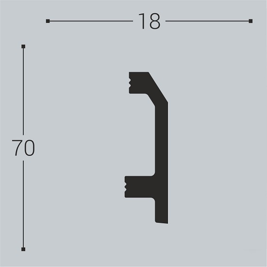 Плинтус напольный Bello Deco П11 70х18х2000 мм