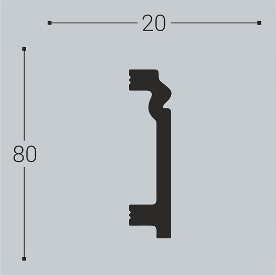 Плинтус напольный Bello Deco П3 80х20х2000 мм