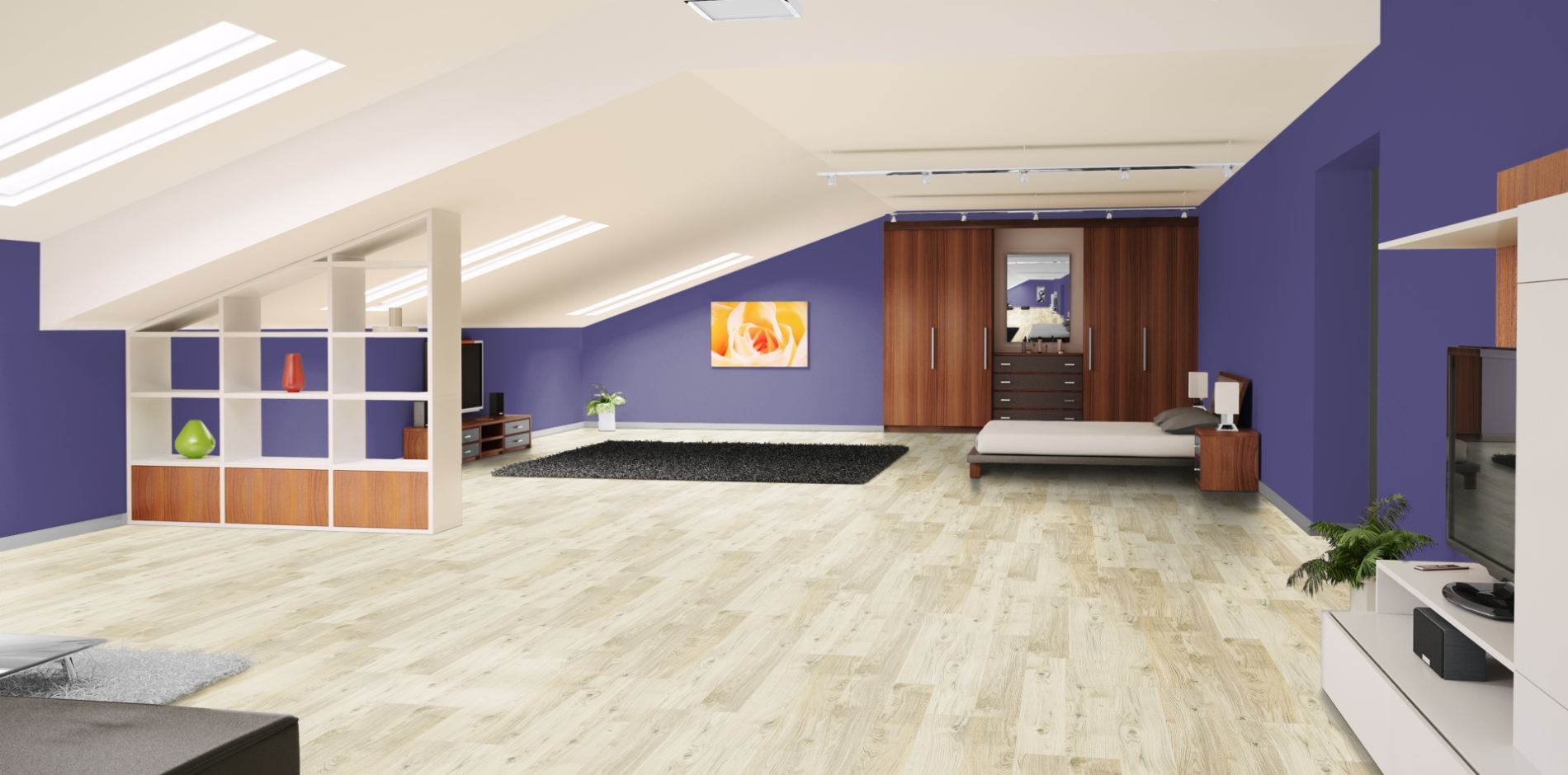 Замковое пробковое покрытие CorkStyle WOOD Oak Virginia White