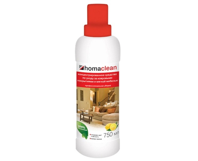 Средство по уходу за ковровыми покрытиями и мягкой мебелью Homaclean 0,75 мл.