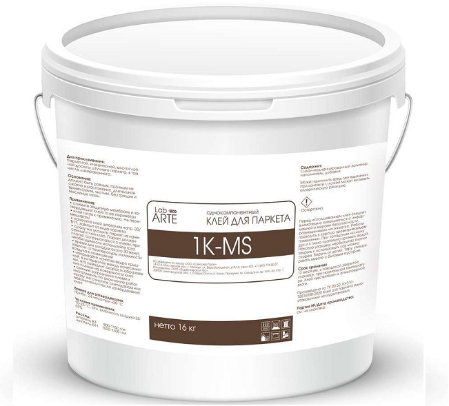 Клей для паркета однокомпонентный Lab Arte 1k-MS 16 кг.