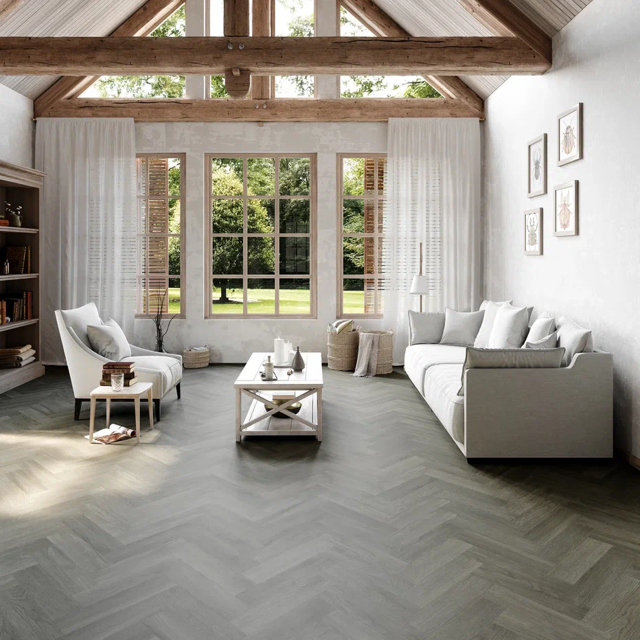 Кварцвинил Invictus Maximus Dryback Parquet New England Oak - Misty
