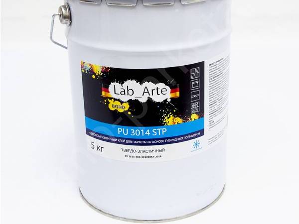 Клей для паркета однокомпонентный Lab Arte  PU 3014 STP 5 кг.