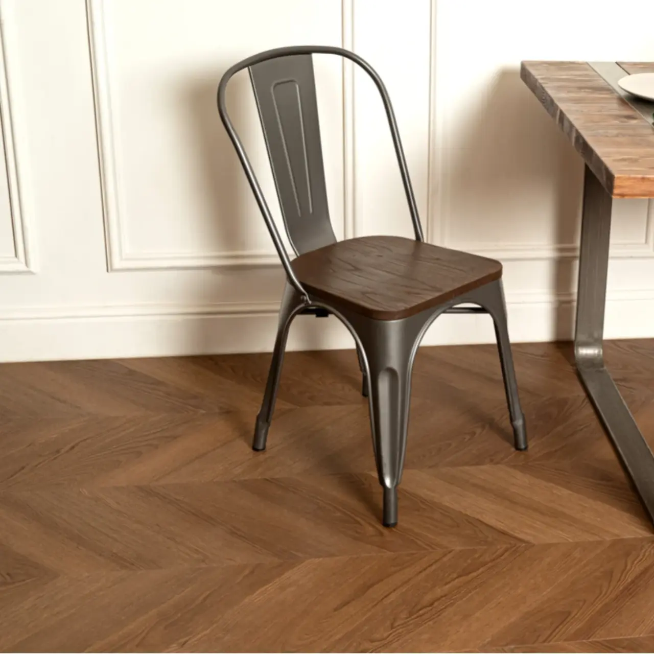 Кварцвинил Vinilam Parquet Chevron Glue I1651102 Шеврон Плезир
