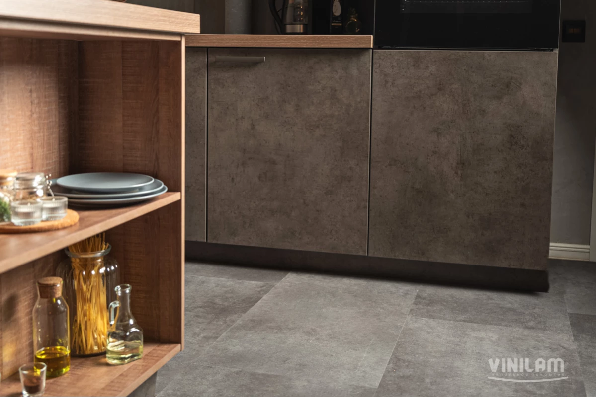 Кварцвинил Vinilam Ceramo Vinilam Stone 71610 Цемент Cтальной