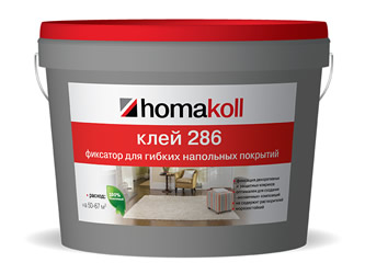 Клей-фиксатор для гибких напольных покрытий Homakoll 286 3 кг.