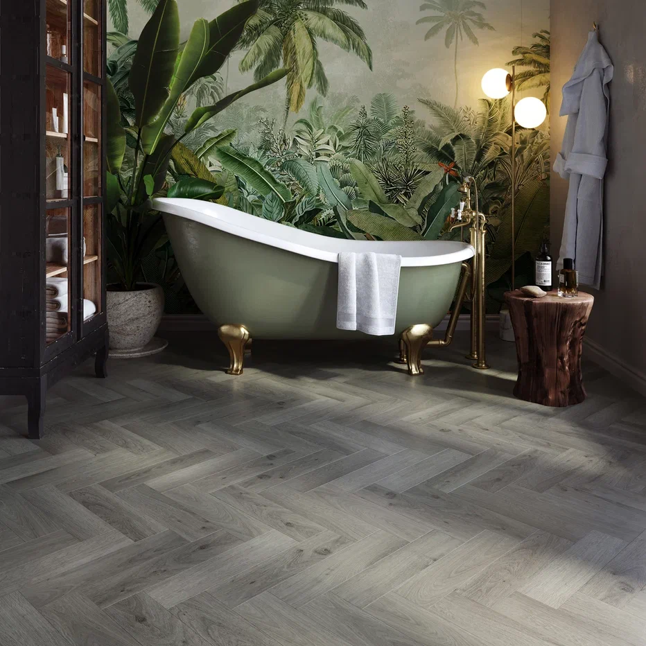 Кварцвинил Invictus Maximus Dryback Parquet Highland Oak - Frosted