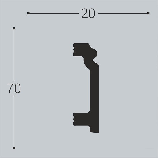Плинтус напольный Bello Deco П7 70х20х2000 мм