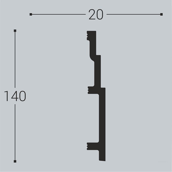 Плинтус напольный Bello Deco П13 140х20х2000 мм