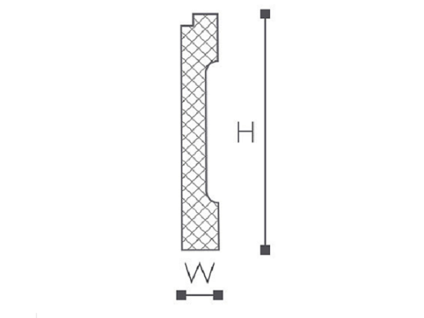 Плинтус напольный NMC Wallstyl FD1 100х15х2000 мм