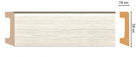 Плинтус напольный Decomaster D234-70 ДМ 58х16х2400 мм