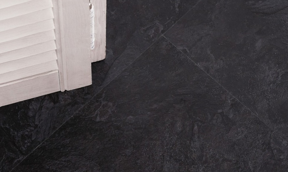 Кварцвинил Vinilam Ceramo Vinilam Stone 61607 Сланцевый Чёрный