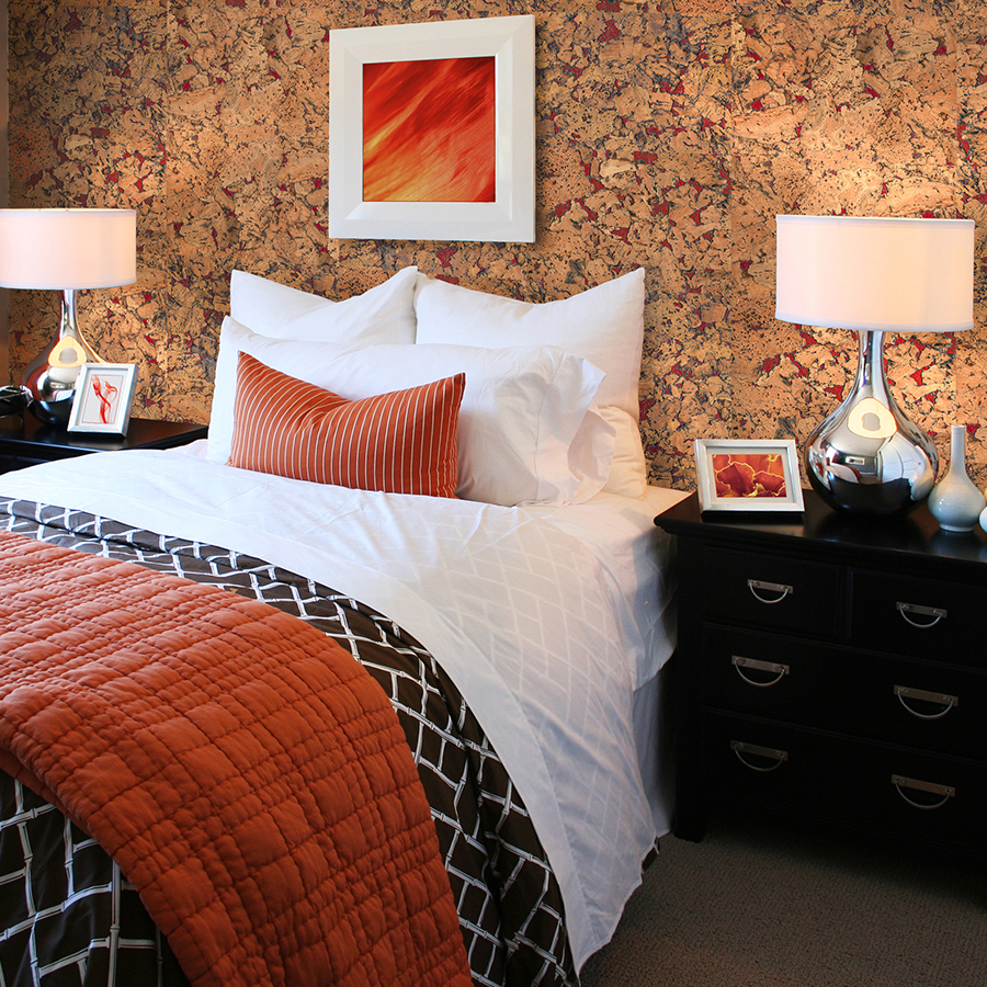 Настенное клеевое пробковое покрытие CorkStyle Wall Design Monte Red