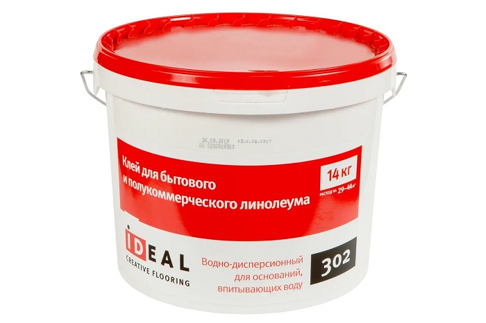 Клей для бытового и полукоммерческого линолеума IDEAL 302 14кг