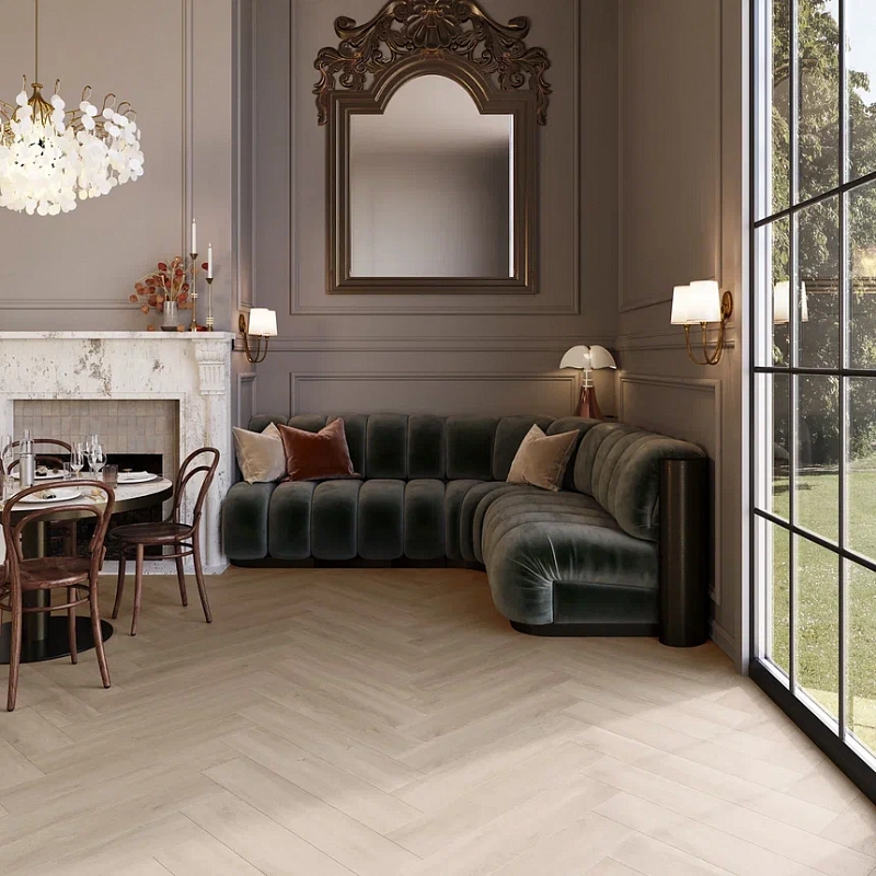Кварцвинил Invictus Maximus Click Herringbone Divine Oak - Pure