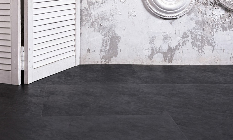 Кварцвинил Vinilam Ceramo Vinilam Stone 61607 Сланцевый Чёрный