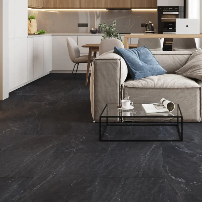 Кварцвинил Vinilam Ceramo Vinilam Stone 91910 Неаполитанский Черный