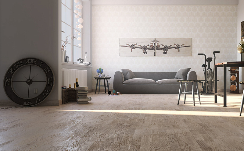 Паркетная доска Polarwood Classic Дуб Тундра Белая Матовый Лак 3П